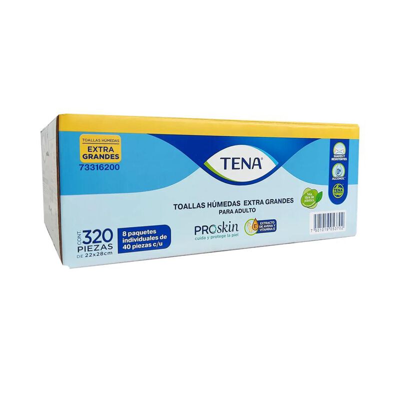 Tena Toallas Humedas Caja Con 8 Paqs. Individua... image number null