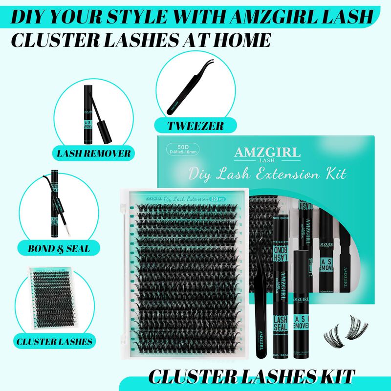 Kit De Extensi&oacute;n De Pesta&ntilde;as Amzgirl Lash 320 U... image number null