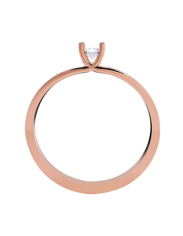 Anillo de Compromiso en Oro Rosa 14K con Circon... image number null