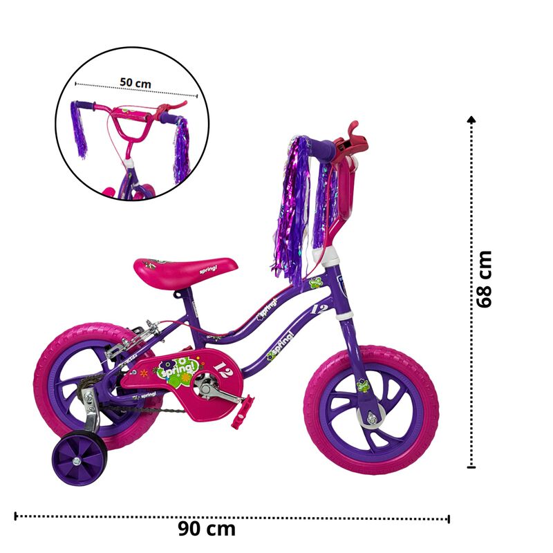 Bicicleta Infantil Rodada 12 Con Ruedas De Apoy... image number null