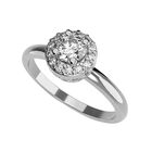 Anillo de Compromiso en Oro Blanco 10K con Circonia -  Talla:10.5/ FJ694-10W-CZ-105