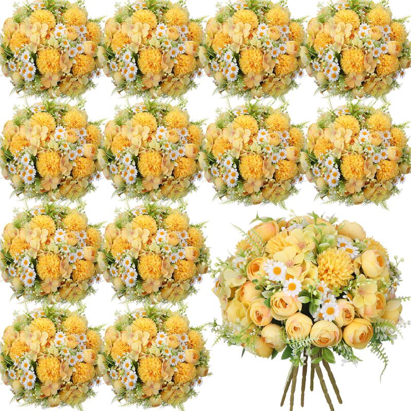 Flores Artificiales Tigeen 26x24 Cm Amarillo Cl... image number null