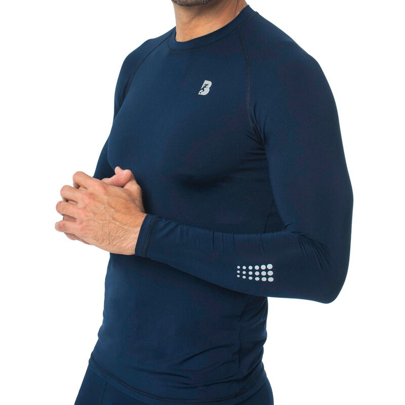Playera Deportiva Hombre Manga Larga Dryfit Bla... image number null