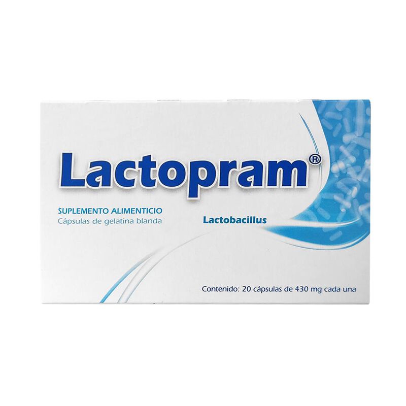 Lactopram Lactobacillus 430 Mg 20 C&aacute;psulas image number null