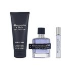 Set Abercrombie And Fitch 100% Man Passion 3pzs: fragancia 100ml Edt Spray/ Body Wash 200ml/ 15ml Edt Spray