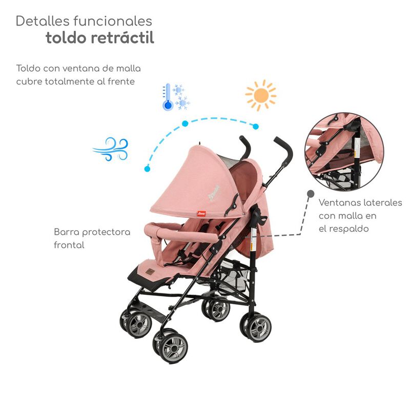 Carriola Reclinable, Plegable D’Bebé Aerostar -... image number null