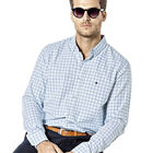 Mora Urban Camisa para hombre azul blanco