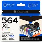 Cartuchos De Tinta Yocare 564xl De Alto Rendimiento (paquete De 5) Para Hp 564