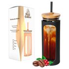 Vaso Térmico de Vidrio para Agua con Popote y Funda Protectora de Silicona de 600 ml Negro Baricoffee