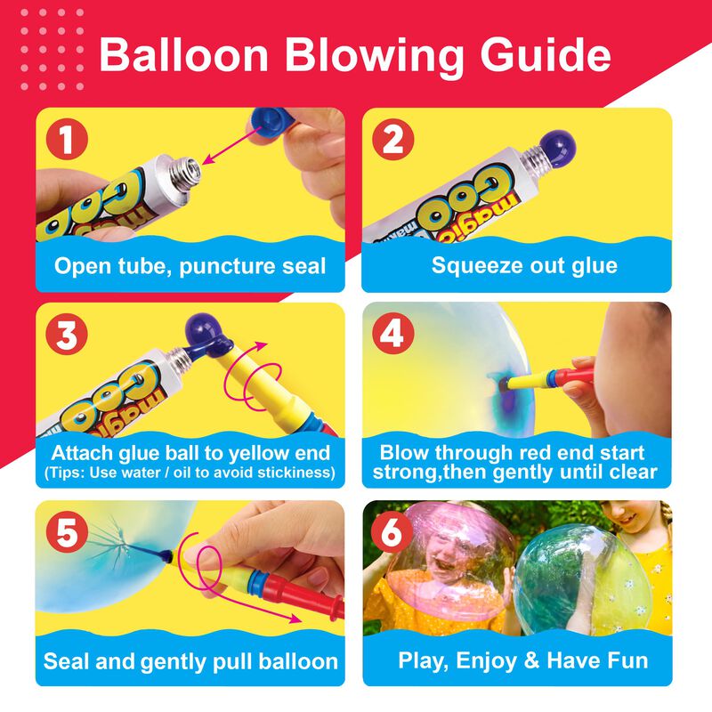 Globos De Pl&aacute;stico Con Burbujas Magic Goo De 4 ... image number null