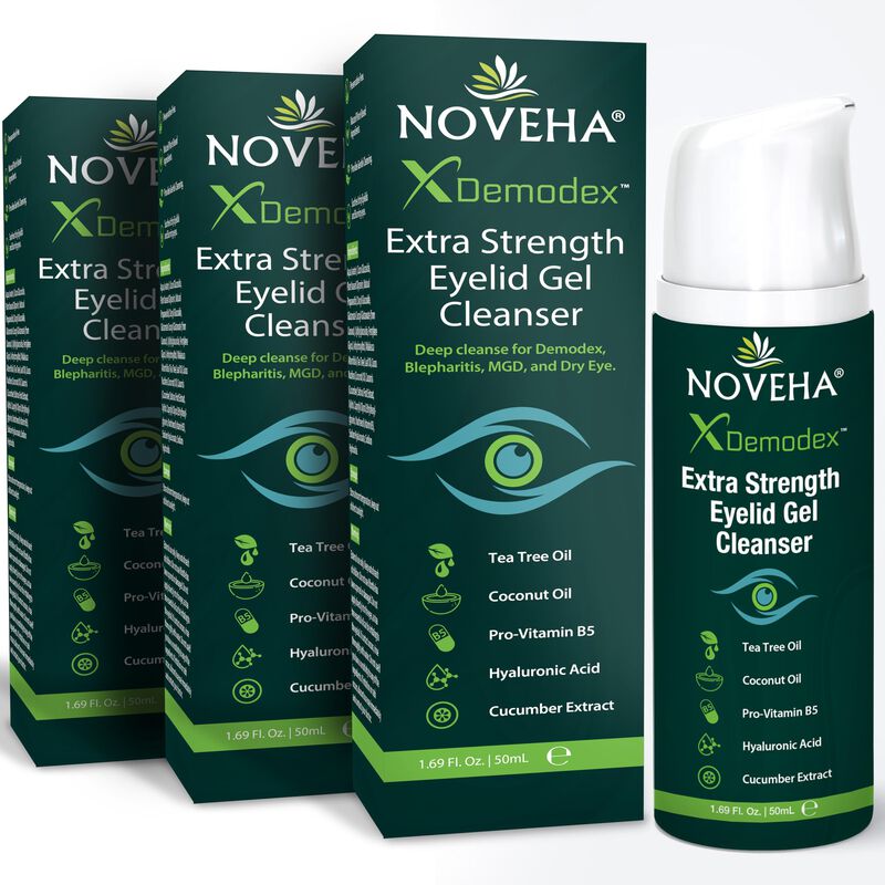 Gel Limpiador Para P&aacute;rpados Noveha Demodex Extr... image number null