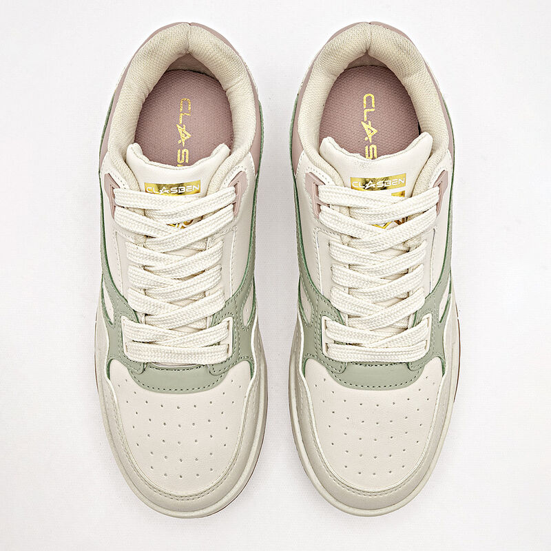 Clasben Tenis urbano para mujer. Late verde ros... image number null