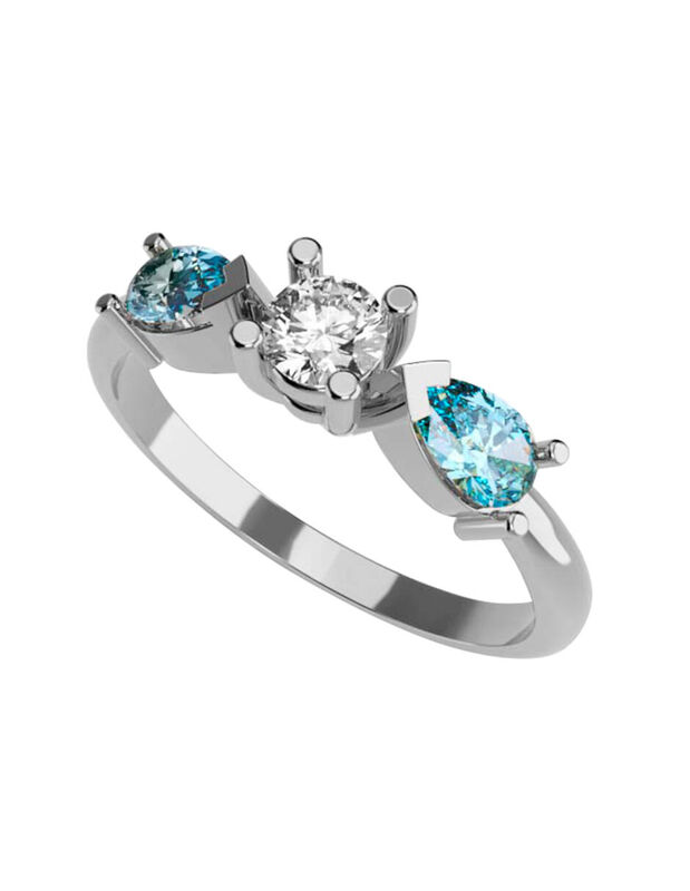 Anillo de Compromiso de 14K con Diamante de Lab... image number null