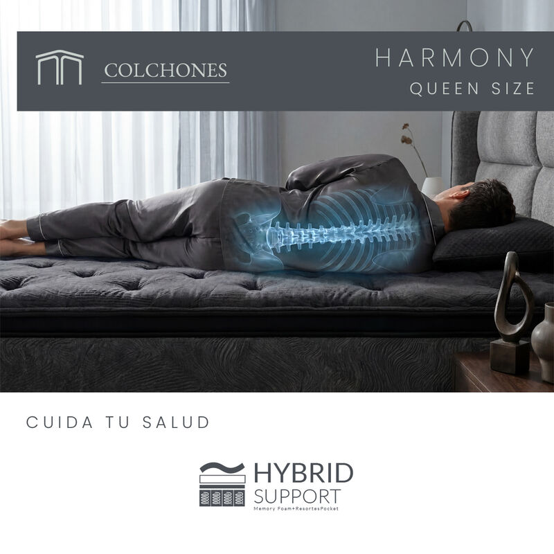Colch&oacute;n Queen Size Japandi Harmony Memory Foam ... image number null