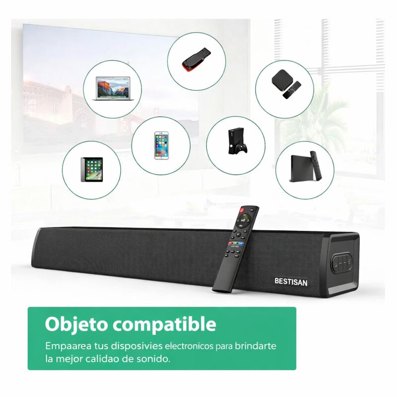 Barra De Sonido Bluetooth Bestisan St08pro Home... image number null