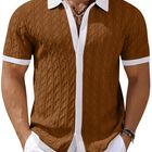 Camisa Coofandy De Punto Canal Con Botones Y Manga Corta Talla: Small