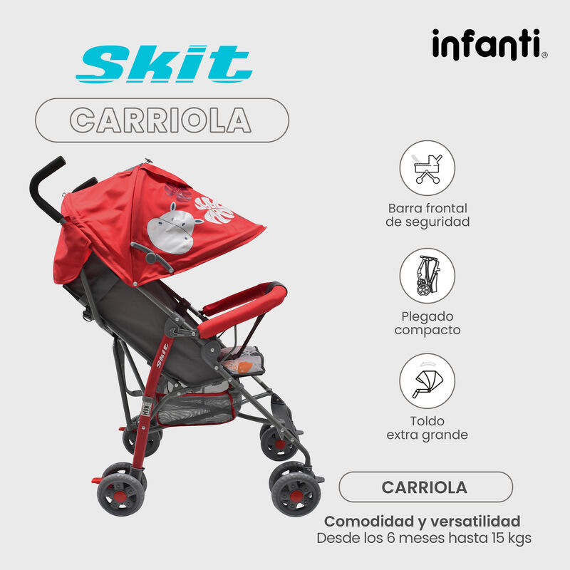 Carriola de Bastón Skit Safari Rojo image number null