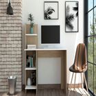 Escritorio Con Repisas Modelo Vilna Color Rovere