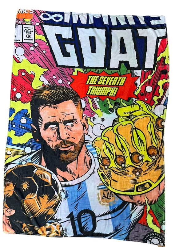 Cobija Frazada Ultra Suave Messi Comic Guante I... image number null