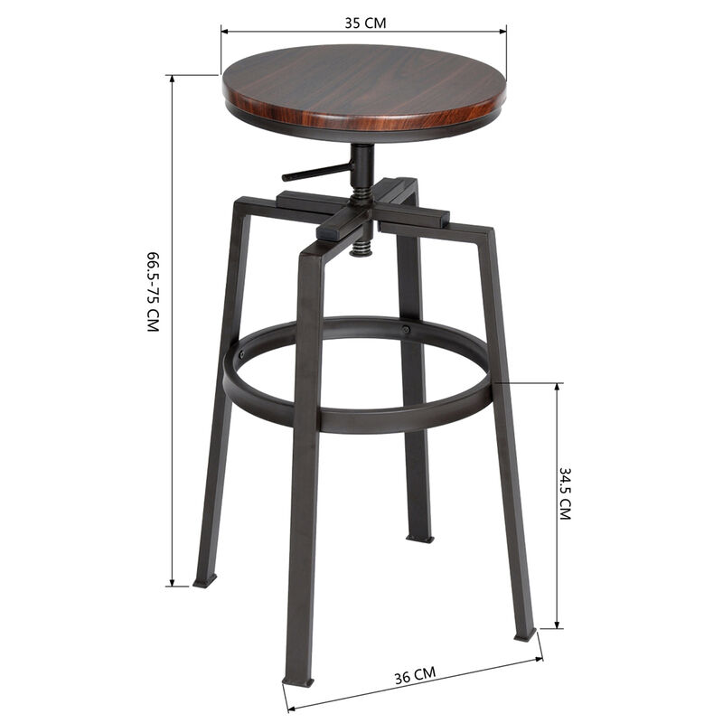 Set de 2 Taburetes de Bar Negro FurnitureR image number null
