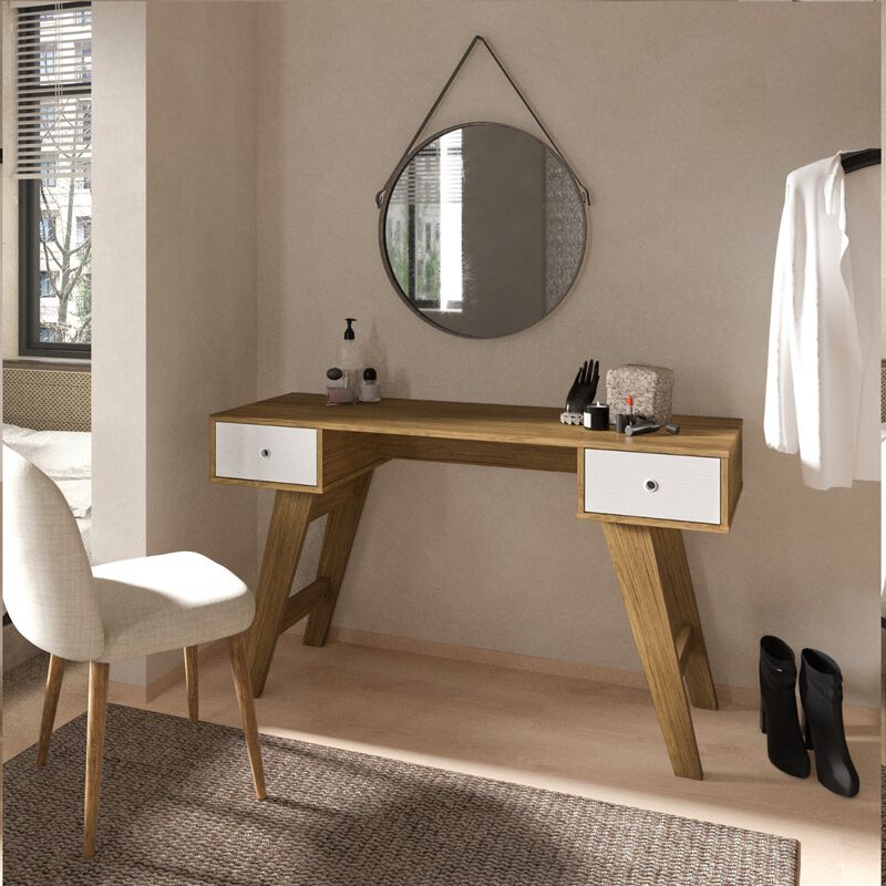 Escritorio Bertolini Paris Roble Blanco image number null