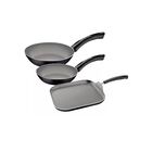 Juego De Sartenes Y Plancha Tramontina 27899/145 18 24 Y 28 Cm Verona Negro