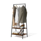 Rack Organizador Ropa Closet Percheros De Madera Marr&oacute;n