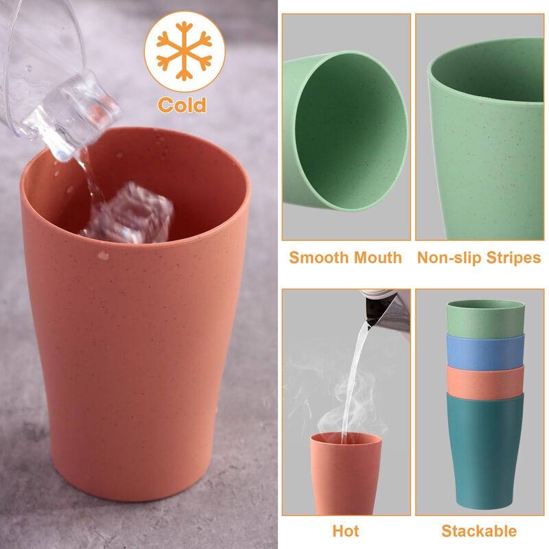 Mifoci Pack De 32 Vasos De Paja De Trigo Reutil... image number null