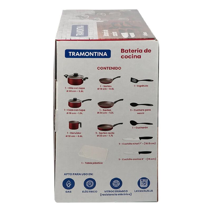 Bater&iacute;a de Cocina Tramontina 27899/365 Paris 14... image number null