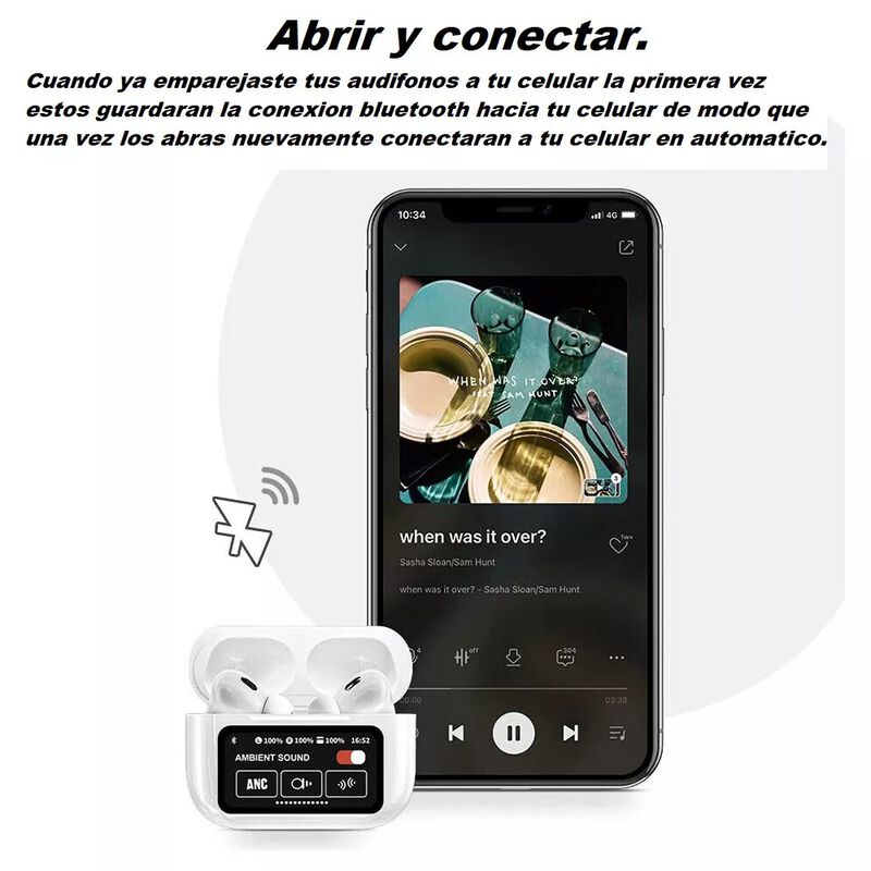 Audífonos Inalámbricos Con Pantalla Táctil Inte... image number null