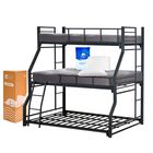 Set  de Rec&aacute;mara Zafiro: Litera Triple Sof&iacute;a+ 2 Colchones en Caja Nova + 2 Almohadas Peach Feel