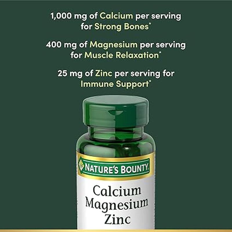 Natures Bounty Calccium Magnesium Zinc With Vit... image number null