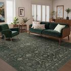 Alfombra Rugxara 5x7 Lavable Verde Vintage