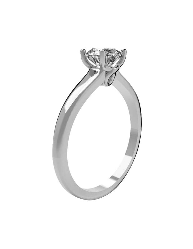 Anillo de Compromiso en Oro de 14K con Circonia... image number null