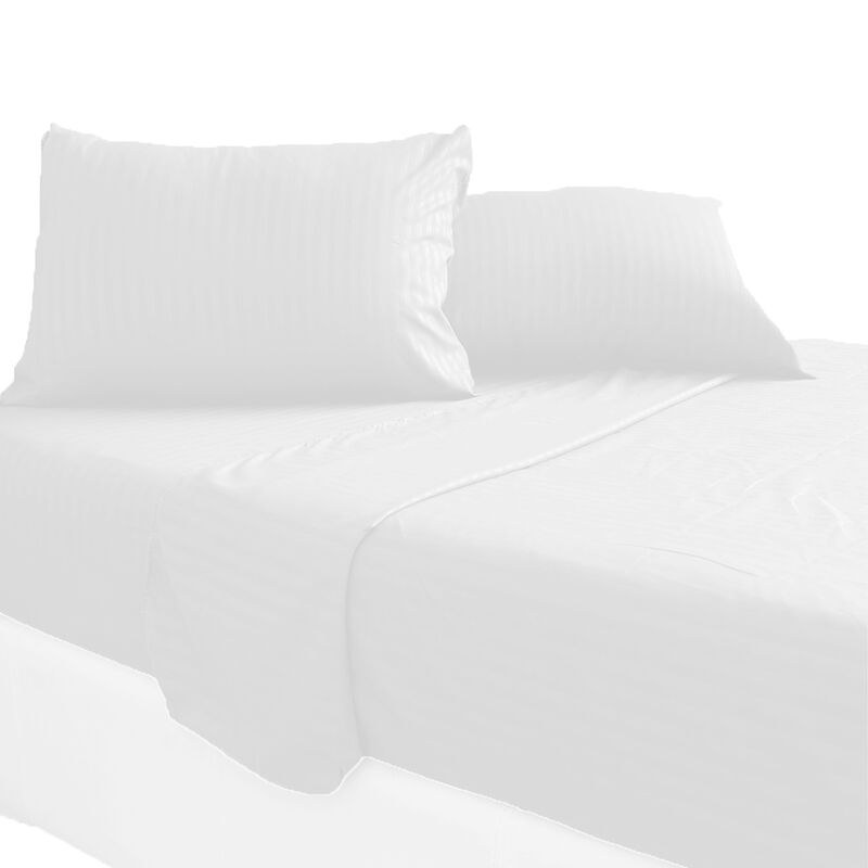 Juego de S&aacute;banas Tacto Seda Kin Size blanco image number null