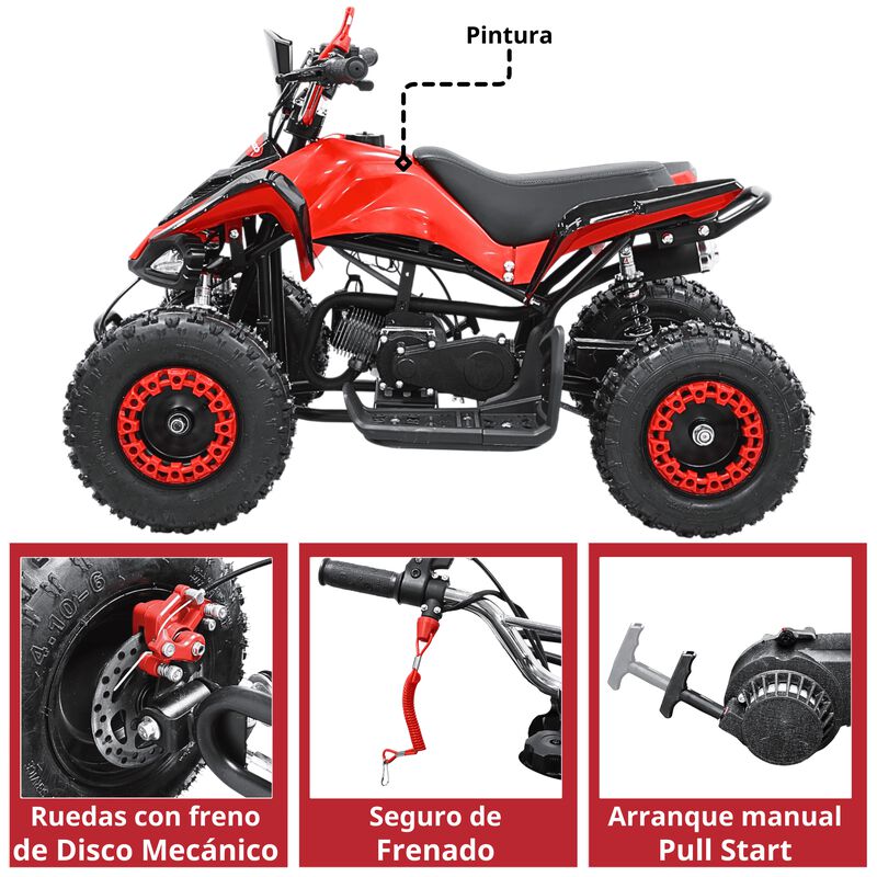 Cuatrimoto a Gasolina 49 cc 2T Arranque Manual ... image number null