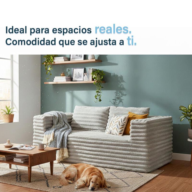 Sof&aacute; en Caja Dormimundo Love Seat Gris image number null