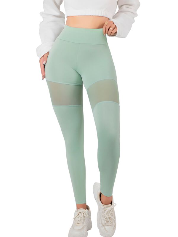 LEGGINGS MUJER PUSH UP LIC-0195 VERDE CLARO MAL... image number null