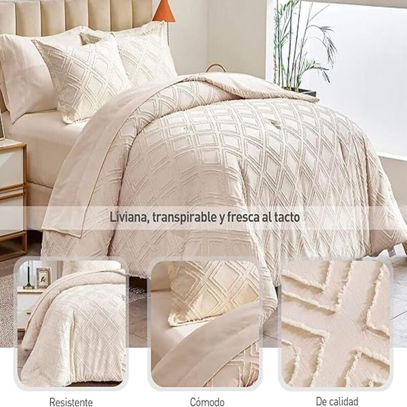 Juego de Funda Duvet Rombos para Edredon Matrim... image number null