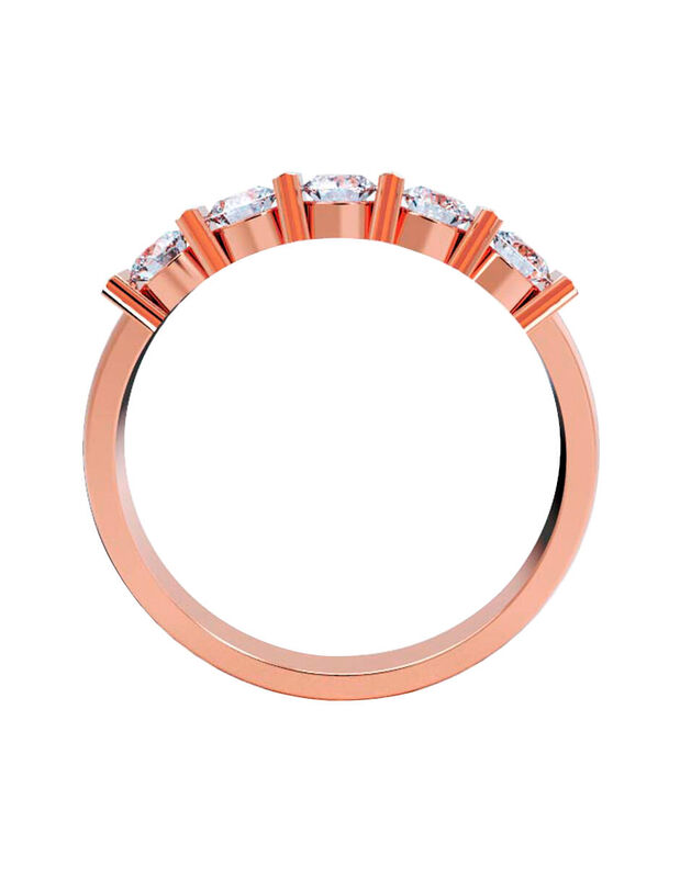 Anillo de Compromiso en Oro Rosa 14K con Circon... image number null