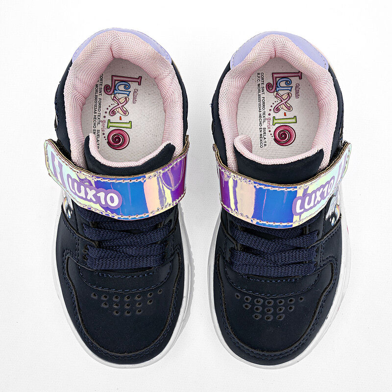 Lux-10 tenis para BEB&Eacute; marino rosa cod 140585-C image number null