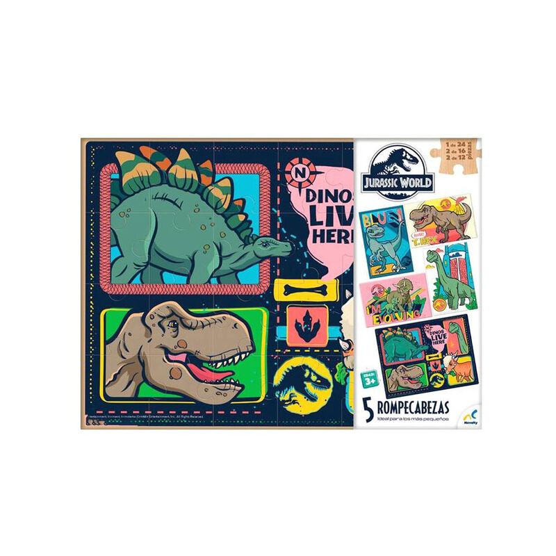 Rompecabezas Jurassic World 5 en 1 Caja de Made... image number null