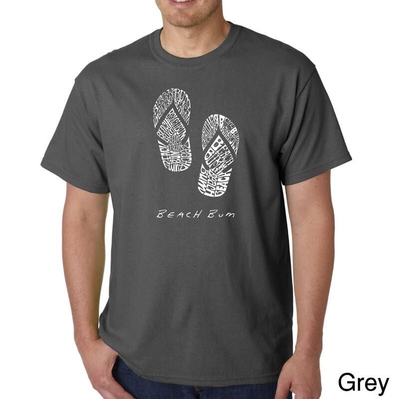 Camiseta Word Art Para Hombre - Beach Bum - Gri... image number null
