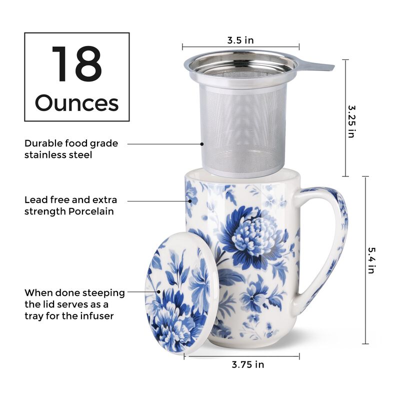 Taza De T&eacute; Amorarc 532 ml Con Infusor Y Tapa image number null