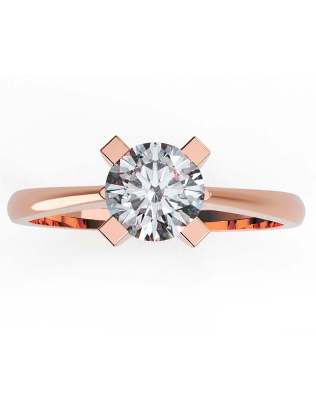 Anillo de Compromiso de 14K con Diamante de Lab... image number null