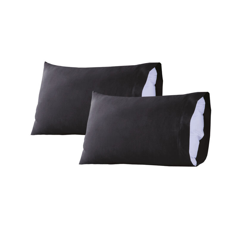 PAR DE FUNDAS DECORATIVAS NEO NEGRO STD image number null