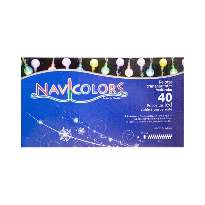 Serie tipo Esfera Luces LED Multicolor 40 focos... image number null