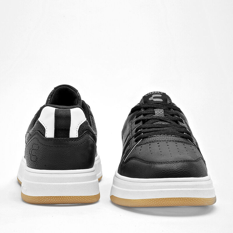 Charly Tenis urbano para hombre. Negro blanco image number null
