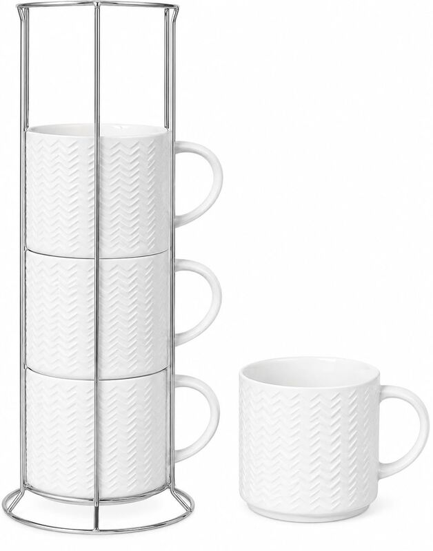 Juego De 4 Tazas De Caf&eacute; Hasense 430 ml Apilabl... image number null