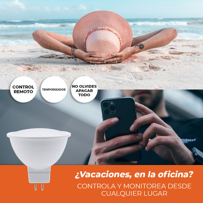 Foco Led Wi-fi Mr16 5w Rgb, Base Gx5.3 - Compat... image number null